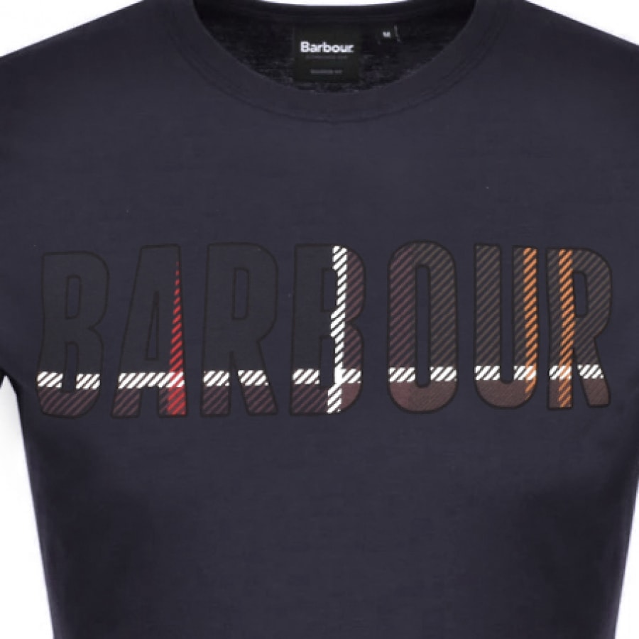 Alternative Image for ProductBarbour Logo T Shirt Navy3